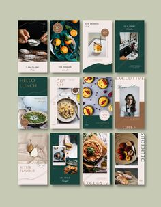 a series of brochures designed to look like food