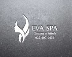 the logo for eva spa beauty and clinic, which is located in an area that has been