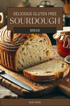 delicious gluten free sourdough bread on a cutting board