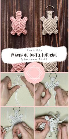 how to make macrame turtle keychain crochet pattern with instructions