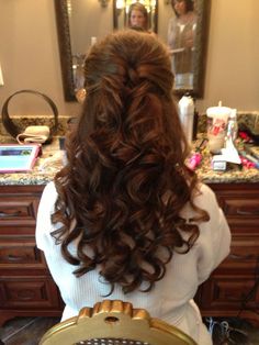 Wedding Hair Curly Hair, Curled Wedding Hairstyles, Hair Long Wedding, Wedding Curls, Waves Hairstyle, Cute Prom Hairstyles, Hairstyle Long, Long Hair Wedding Styles, Super Hair