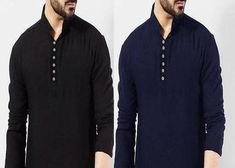 Traditional Party Wear Indian Men’s Solid Black Casual Stylish Ethnic Party Wear Kurta Traditional Party Wear, Party Wear Kurta, Black Kurta, Black Indians, Indian Men, Indian Man, Ethnic Looks