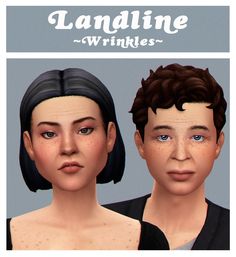 an image of two people with different facial expressions on their faces and the words landinee wrinkles above them