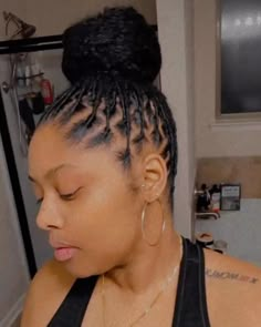 High Bun Loc Styles, Bun With Locs, Micro Dreads, Twist Loc Styles, Kid Locs, Loc Buns, Marley Locs, Loc Bun