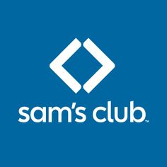 the sam's club logo on a blue background