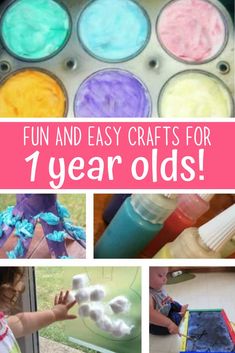 some kids are making crafts with different colors and materials to make them look like they're