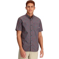 The Outdoor Research Rooftop Short-Sleeve Shirt is a versatile everyday button-up built with a moisture-wicking, quick-drying organic cotton blend for superior all-day comfort in warm-weather conditions. Cotton Shirt With Moisture-wicking Feature, Relaxed Fit, Relaxed Fit Cotton Shirt With Moisture-wicking, Cotton Moisture-wicking Relaxed Fit Shirt, Moisture-wicking Short Sleeve Cotton Shirt, Functional Short Sleeve Cotton Shirt, Short Sleeve Cotton Shirt For Outdoor Activities, Cotton Short Sleeve Shirt For Outdoor Activities, Moisture-wicking Cotton Shirt For Outdoor Activities, Functional Cotton Shirt For Outdoor