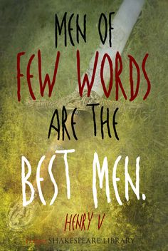 a book cover with the words men of few words are the best men