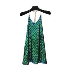 Fabric name： Dacron Green Mermaid Dress For Summer, Summer Mermaid Dress With Sequins, Spring Green Mermaid Dress, Chain Strap Dress, Fabric Names, Strap Dress, Chain Strap, Green Dress, Pre Order