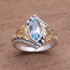 Birthstone Engagement Rings, Topaz Birthstone, Single Stone Ring, Engagement Ring For Her, Single Stone, Delicate Rings, Blue Topaz Ring, Rings For Her, Topaz Ring