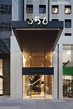 an entrance to a building with the number 556 on it