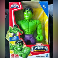 the hulk action figure is in its box and ready to be used as a toy