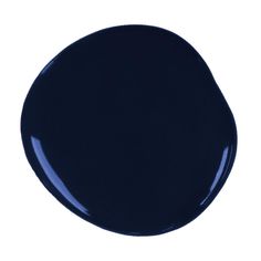 a dark blue plate on a white background