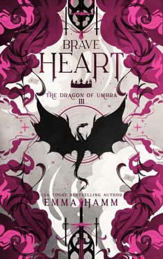 the cover to brave heart, with an image of a bat and flowers on it