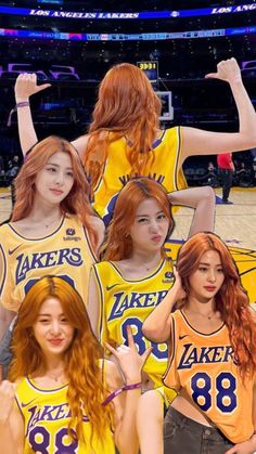 girls'generation basketball team in yellow jerseys