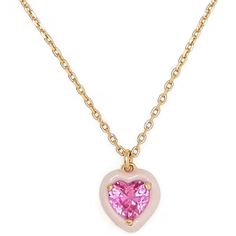 Kate Spade New York Makes A Special Time Even Sweeter With This Gorgeous Heart Pendant Necklace. Set In Gold-Tone Mixed Metal; Glass, Enamel Approx. Length: 16" + 3" Extender Signature Spade Lobster Clasp Closure Dust Bag Included New With Tags, Authentic Elegant Pink Heart Necklace With Heart Beads, Dainty Pink Heart Cut Necklaces, Dainty Pink Heart Cut Necklace, Cute Pink Heart Beads Necklace, Feminine Pink Necklace With Heart Charm, Pink Heart Cut Necklaces With Heart Beads, Dainty Pink Heart Necklace For Valentine's Day, Cute Pink Heart Pendant Necklace, Cute Pink Heart-shaped Necklace