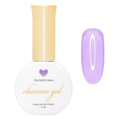 Charme Gel / Tinted Glass T26 Purple Rain Pastel Jelly Polish Trendy Eggshell Nails, Gel Colors, Gel Remover, Matte Top Coat, Tinted Glass, Gel Top Coat, Glass Nails, Soak Off Gel, Velvet Matte