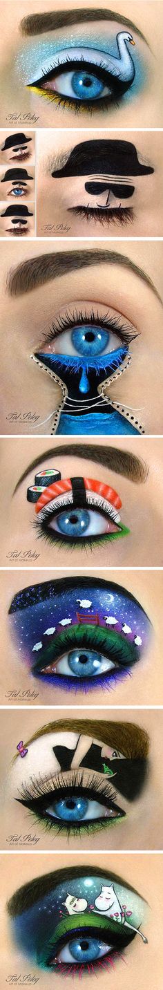 Imaginative makeup art. Make Up Yeux, Special Effects Makeup, Crazy Makeup, Creative Eye, Eye Makeup Art, Lip Art, Fantasy Makeup, Makeup Designs, Costume Makeup