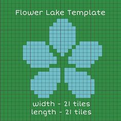 a cross stitch pattern for a flower lake template