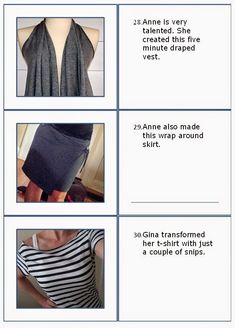 the instructions for how to make a skirt with an over sized top and short sleeves