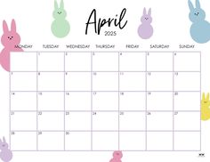 a calendar with bunny ears on it for the month of march, and an image of rabbits