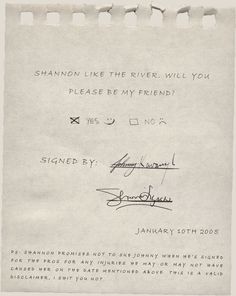 a piece of paper with writing on it that says shanton like the river will you please be my friend?