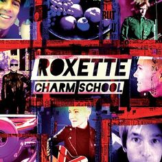 a collage of photos with the words roxette charm school on it and images of people