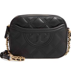 Foldover Crossbody Bag, Tory Burch Crossbody, Leather Camera Bag, Tory Burch Bag, Mini Crossbody Bag, Quilted Leather, Women Accessories Bags, Lambskin Leather, Leather Crossbody Bag