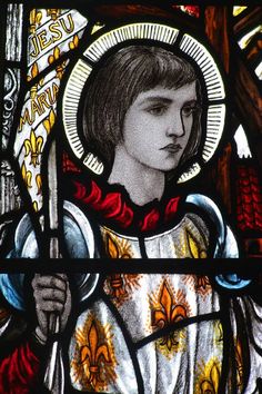 Joan of Arc, stained glass. France National Day, Joan D Arc, City Of London, Joan Of Arc, Catholic Art