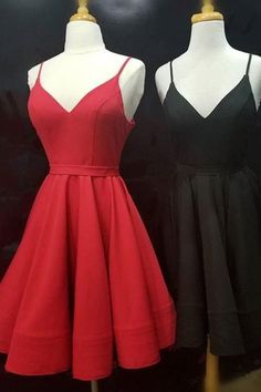 simple real picture red satin spaghetti straps short homecoming dresses graduation dress Homecoming Dresses Under 100, Satin Homecoming Dresses, Simple Party Dress, Homecoming Dress Short, Dresses Graduation, Satin Ball Gown, Short Homecoming Dresses, Satin Homecoming Dress, Red Wedding Dresses