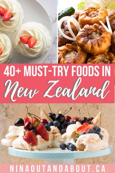 40+ Must Try Foods in New Zealand! Recipes From New Zealand, New Zealand Cuisine, Australian Recipes, Cultural Foods, Food And Snacks, New Zealand Food, New Zealand Travel Guide, Themed Food