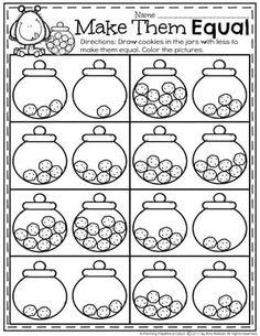 the printable worksheet for making them equal