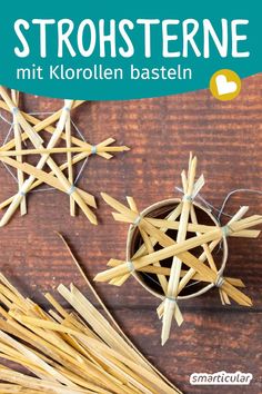 the cover of strohsterne mit korollen bastelln, with several