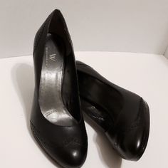 Nice, Like Brand New Condition (No Wear) Leather Heels From Worthington, Black, Saddle Shoe Type Design. Smoke Free Home! Fast Shipper! Offers Always Welcome! Top Rated Seller! Posh Ambassador! Bundle For An Extra Discount & Save On Shipping, Too! Classic Slip-on Court Shoes With 4-inch Heel, Formal Slip-on Court Shoes With 4-inch Heel, Business Court Shoes With 4-inch Heel And Round Toe, Classic 4-inch Heel Slip-on Court Shoes, Business Heels With Medium Width And Closed Toe, Formal Court Shoes With 4-inch Heel And Round Toe, Classic Formal Wedge Heels, Classic Wedge Heel Court Shoes For Work, Elegant Leather Wedge Heel Court Shoes