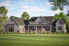 this is an artist's rendering of these country house plans for the future family