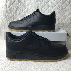 Brand new without box. Take a look at the pictures. Nike Air Force 1 ‘07 Shoes Men’s SZ 11 Black /Gum Light Brown DZ4404-001 NWOB From tough stitching to pristine leather to the cupsole design, these kicks deliver durable style that’s smoother than backboard glass. Originally designed for performance hoops, Nike Air cushioning delivers lasting comfort. Low-cut, padded collar looks sleek and feels great. Rubber outsole with heritage hoops pivot circles adds traction and durability. Foam in the midsole Perforations on toe Shown: Black/Gum Light Brown/Black Style: DZ4404-001 Black Gums, Skate Shoes, Nike Sb, Air Force 1, Light Brown, Nike Air Force, Womens Shoes Sneakers, Womens Sneakers, Air Force