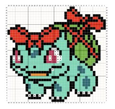 a cross stitch pattern with an image of a cartoon character