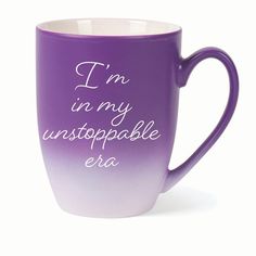 i'm in my unstoppable era coffee mug - purple ombreed