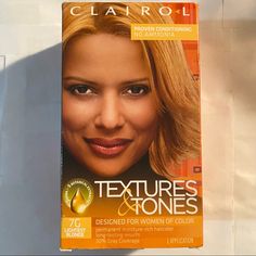 Brand New Clairol Textures & Tones 7g Lightest Blonde Designated For Women Of Color -Permanent Moisture-Rich Hair Color -Long-Lasting Results -30% Gray Coverage -Contains: Moisture-Rich Haircolor, Developing Lotion In Precision Tip, Applicator Bottle, Clairol Professional Intensive Moisturizing Conditioner For Use On Relaxed & Natural Hair, Instructions And Professional Colorist Gloves -Works For Black & Brown Hair Lightest Blonde Hair Color, Lightest Blonde Hair, Hair Dye Color Chart, Brown Spots On Hands, Rich Hair Color, Clairol Hair, Lightest Blonde, Brown Spots On Skin, Brown Spots Removal