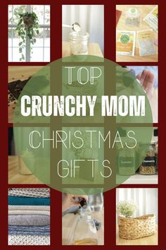 the top christmas gifts for crunchy moms is on display in this collage