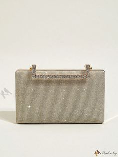 Bird in Bag - Exquisite Crystal Clasp Clutch Purse: Glamorous and Elegant Evening Bag with Detachable Chain - Perfect for Weddings, Parties, and Special Occasions Chic Quilts, Wedding Clutch, Chain Pattern, Luxury Purses, Card Organizer, Color Champagne, Rhinestone Wedding, Card Storage, Mini Handbags