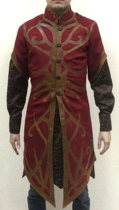 Dress in the style of Elvish. - Shirt - Outerwear You can choose colors and patterns All sewn under your sizes Elven Coat, Elven Clothes, Larp Elf, Elf Cosplay, Game Movie, High Elf