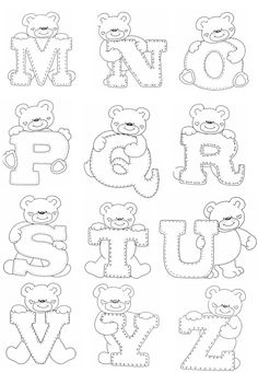 the letter m is for teddy bears coloring page