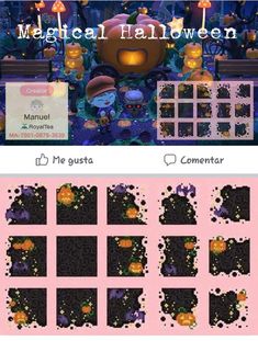 the screenshot shows how to make an animated halloween scene with pumpkins and other decorations