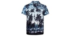 Coconut Beach Print Shirt Collared Cotton T-shirt For Beach, Relaxed Fit Collared T-shirt For Beach, Summer Printed T-shirt With Camp Collar, Short Sleeve Summer Vacation Shirt, Summer Vacation Shirt With Collar, Summer Collared Printed T-shirt, Collared Printed T-shirt For Summer, Summer Vacation Collared Shirt, Casual Vacation Shirt For Beach Season