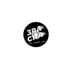 three o'clock logo on a black and white sticker with the words 3 rda