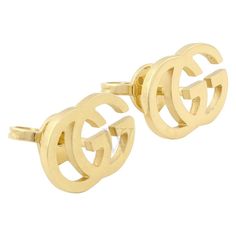 Gucci Ladies Earrings. SKU: YBD094074002. Color: Yellow. Metal Type: Gold. Metal Stamp: 18k. Gem stone type: None. Earrings style: 2 Band. Gucci Icon GG Tissue Stud Earrings. Gucci Earrings, Gucci Jewelry, Stylish Bracelet, Enamel Ring, Timeless Accessories, Gem Stone, Watches Jewelry, Black Enamel, Metal Stamping