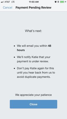 an email message is displayed on the phone screen, with text that reads payment spending review what's next? we will email you within 48 hours