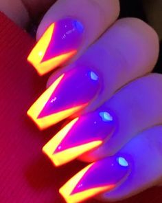 Electric Effect, Mirror Nails Powder, Neon Nail Polish, Mirror Nails, Bright Nails, Nail Swag