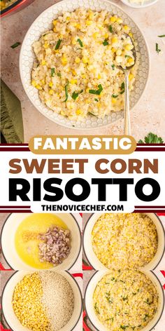 this sweet corn risotto is the perfect side dish to use up leftover rice